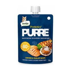 Dentalight Prebiotics+ PURRE Creamy Treats For Cats - Chicken & Scallop