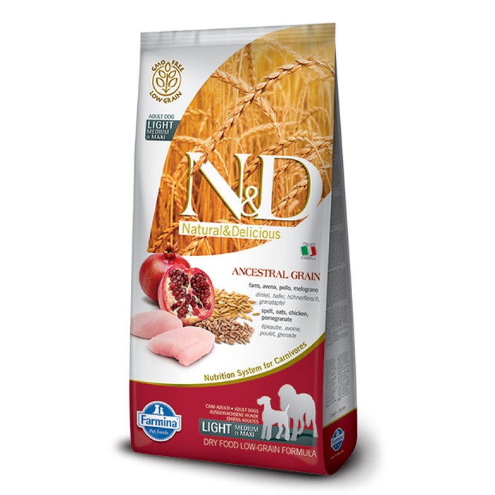 N&amp;D Delicious Light Adult Dog Of Maxi &amp; Medium Breed With Chicken &amp; Pomegranate 