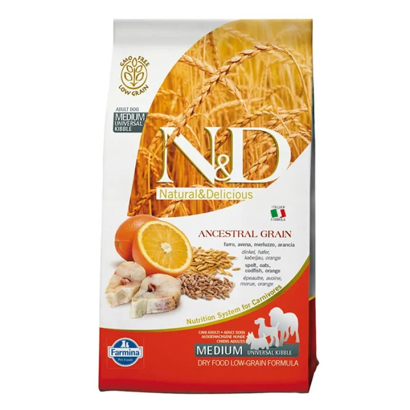 N&amp;D Medium Breed Adult Dry Dog Food With Cod Fish &amp; Oranges