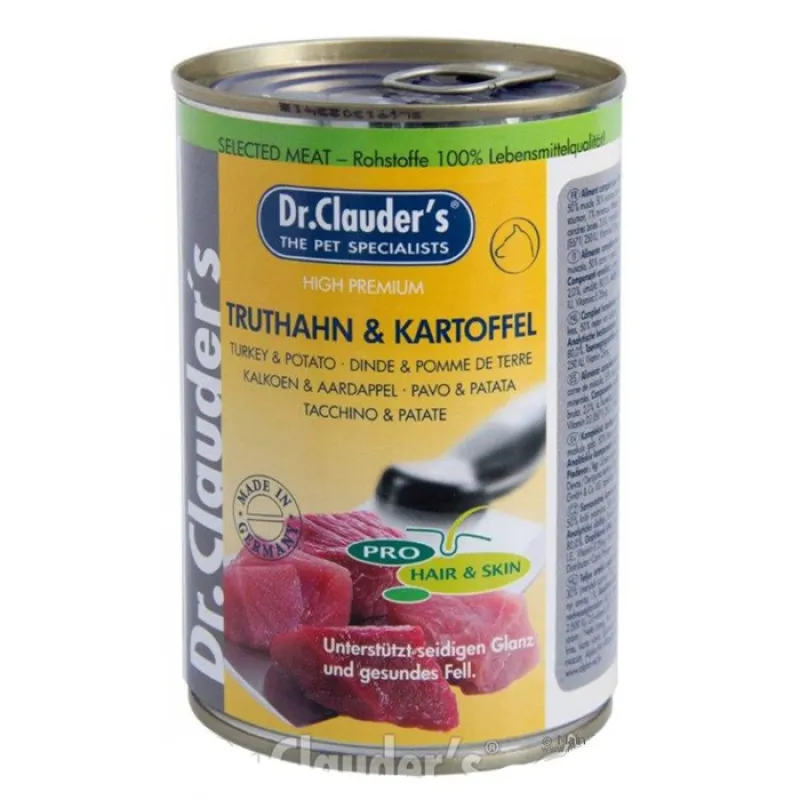 Dr.Clauders Canned For Dog Hair &amp; Skin With Turkey &amp; Potato