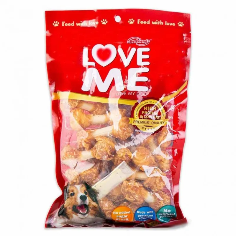 Love Me Dumbbell Bone Dog Treat With chicken Flavor