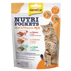 Gimcat Nutri Pockets Malt &amp; Vitamin Treat With Beef &amp; Salmon