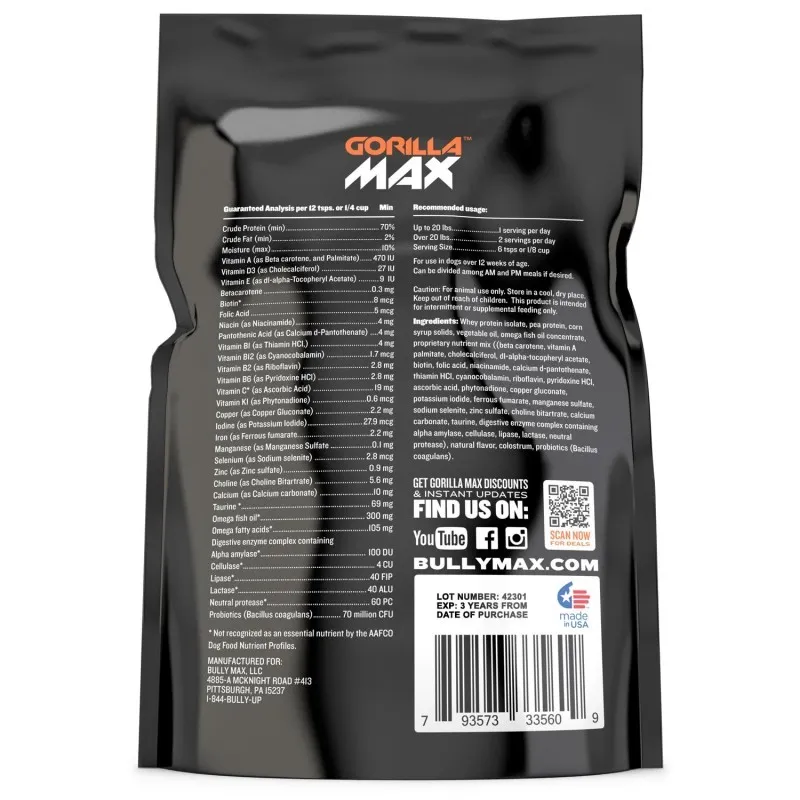 Gorilla max canine performance supplement