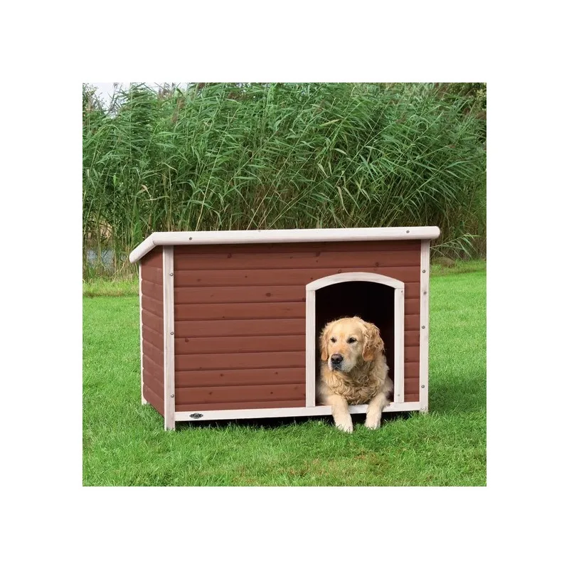 natura Dog Kennel with Flat Roof