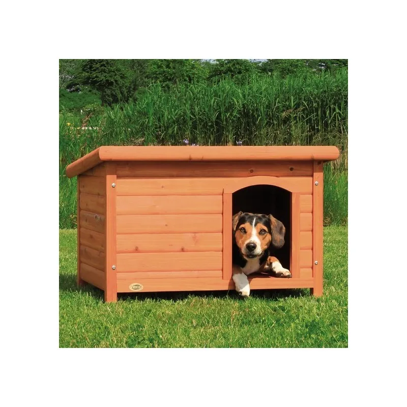 natura Dog Kennel with Flat Roof