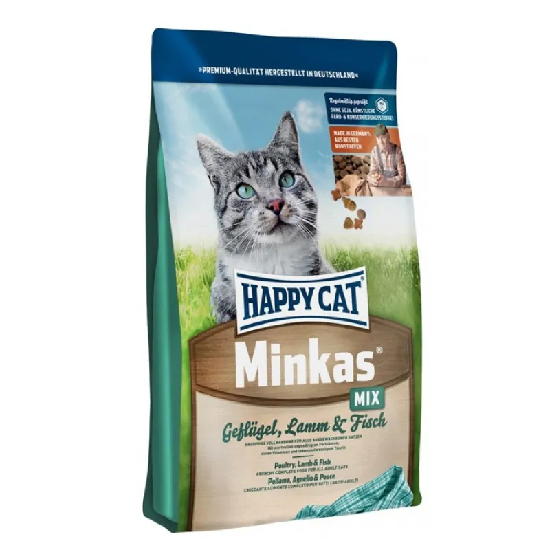 Happy Cat Minkas Mix Dry Food With Poultry &amp; Lamb &amp; Fish