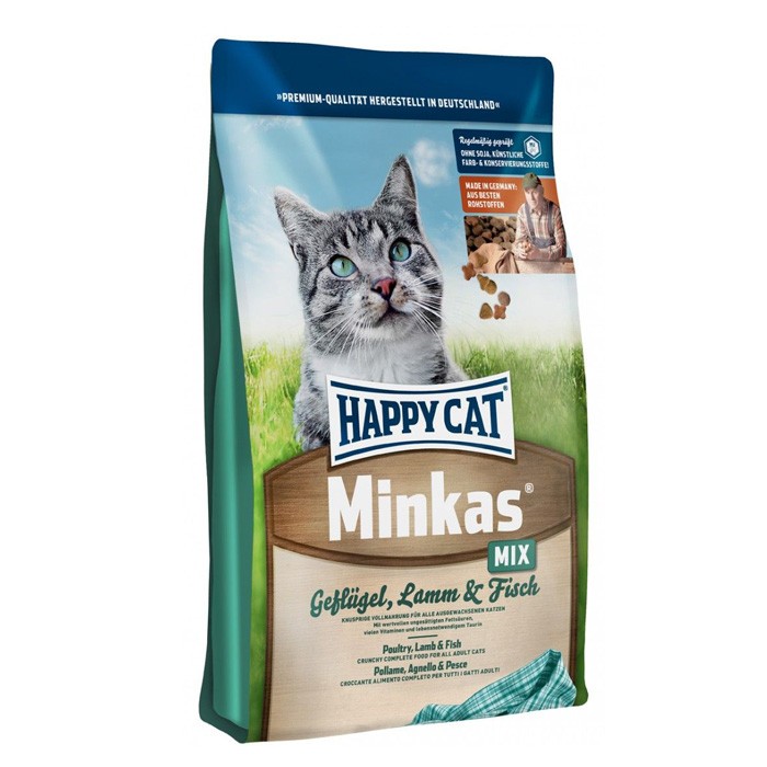Happy Cat Minkas Mix Dry Food With Poultry and Lamb and Fish