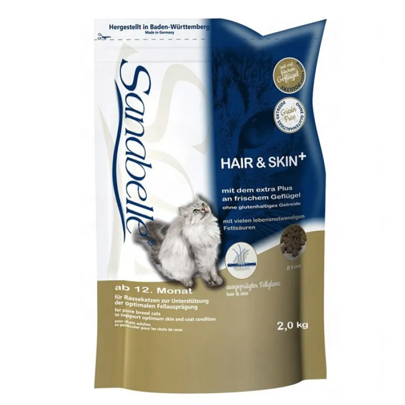 Sanabelle Hair &amp; Skin Adult Dry Cat Food With Beard Flavor