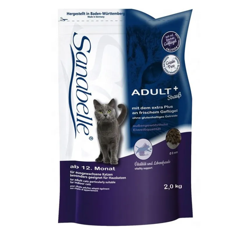 Sanabelle Adult Dry Cat Food With Ostrich Flavor