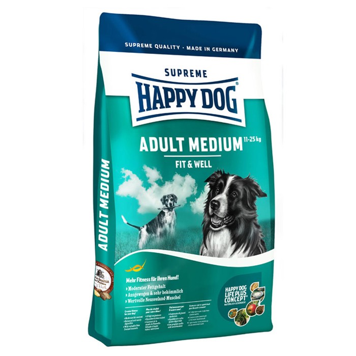  Happy Dog Fit &amp; Well Medium Beerd Adult Dry Dog Food With Chicken