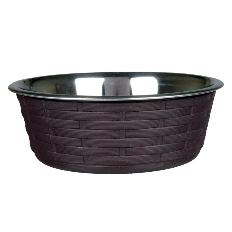 Stainless Steel Bowl with Rattan