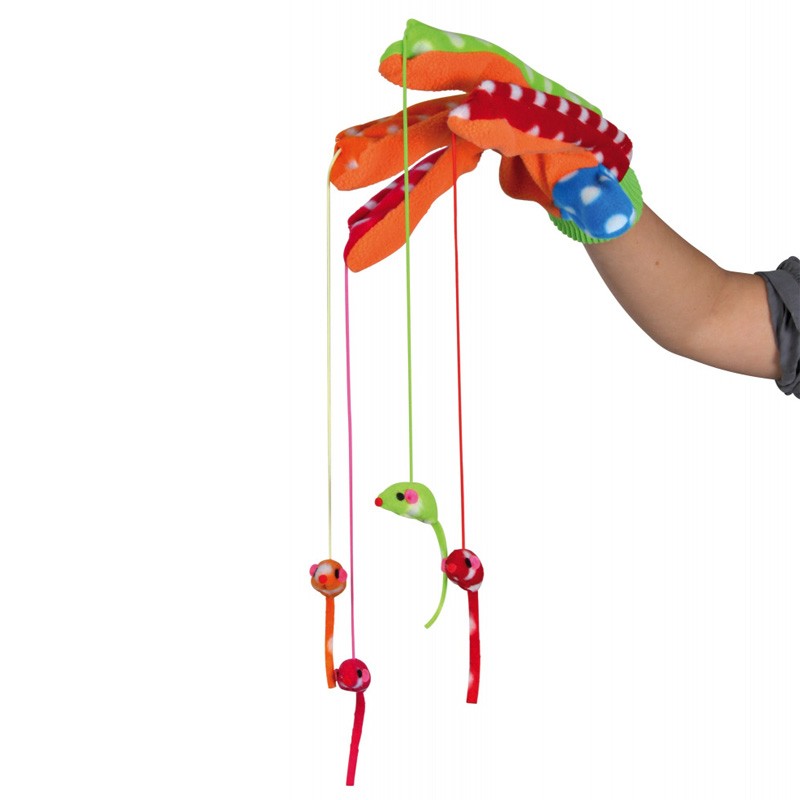 Glove with Mice, Canvas/Fleece