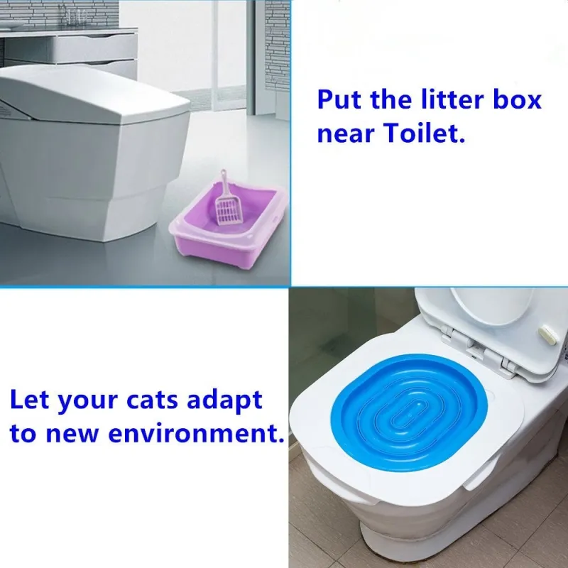 Pet Cat Toilet Training Kit Cats Seat Kitten