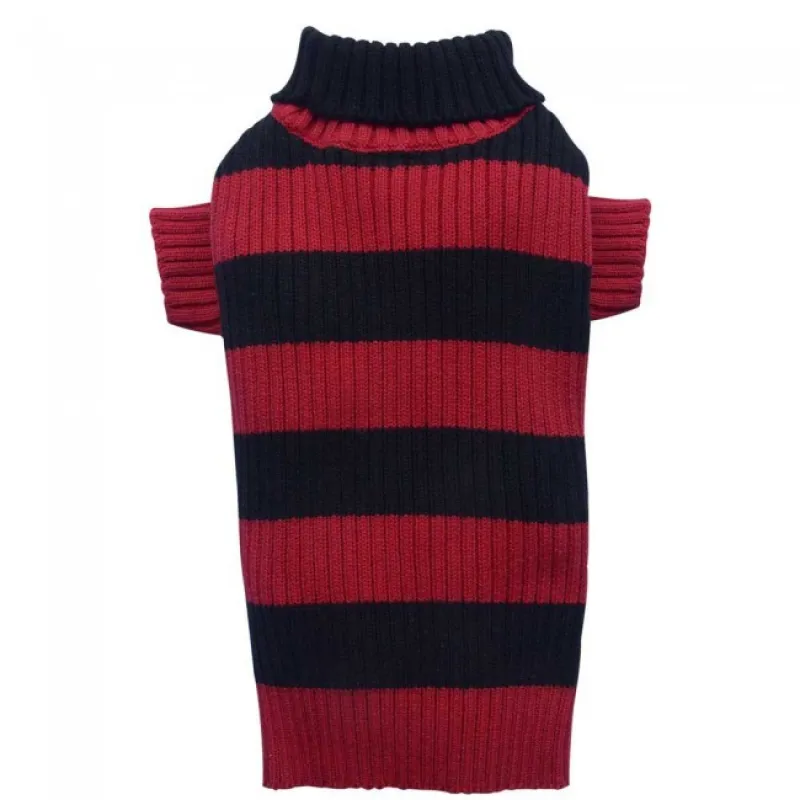 DoggyDolly knit sweater red - black striped