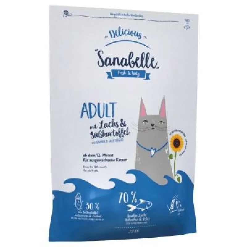  Sanabelle Adult Dry Cat Food With Salmon &amp; Sweet Potato 