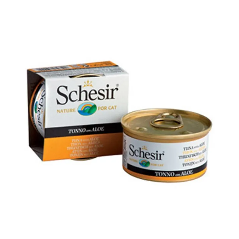  Schesir Canned Wet Cat Food With Tuna &amp; Aloe Vera In Jelly