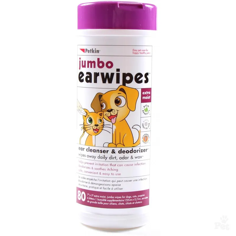 PETKIN JUMBO EAR WIPES