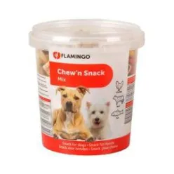 Flamingo Dog Treat With Mix Flavor- Fish &amp; Chicken &amp; Beef