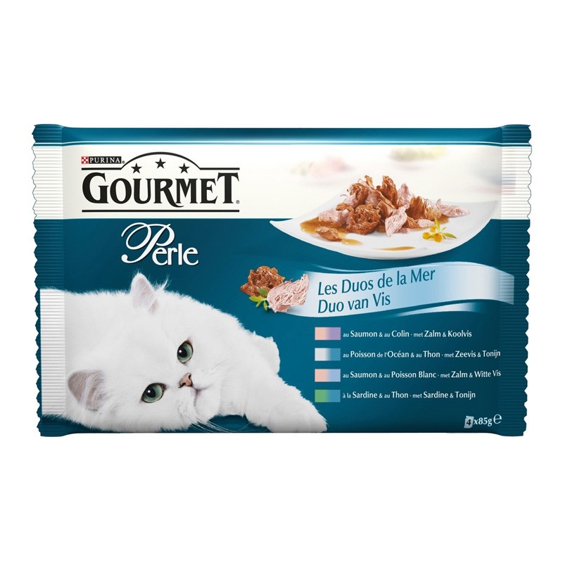  Gourmet Perle Canned Adult Wet Cat Food With Salmon 