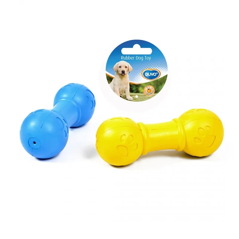 Rubber dumbbell with paw