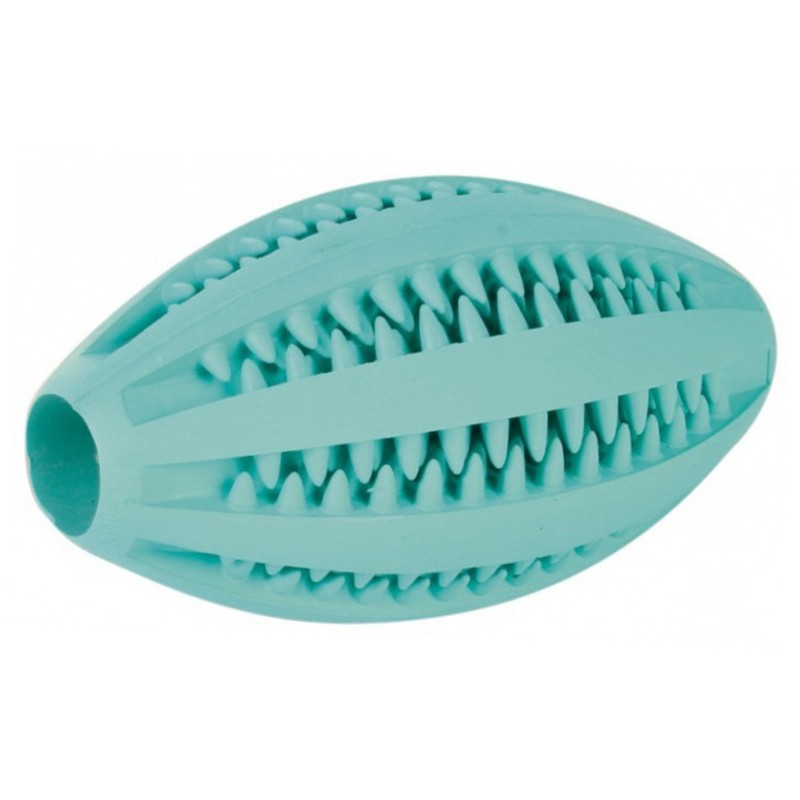 Trixie Denta Fun Mint Flavour Rubber Rugby Shaped Ball 