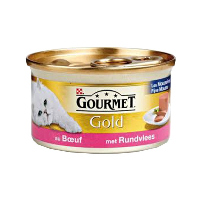 Gourmet Gold Pate Canned Adult Wet Cat Food With Beef 