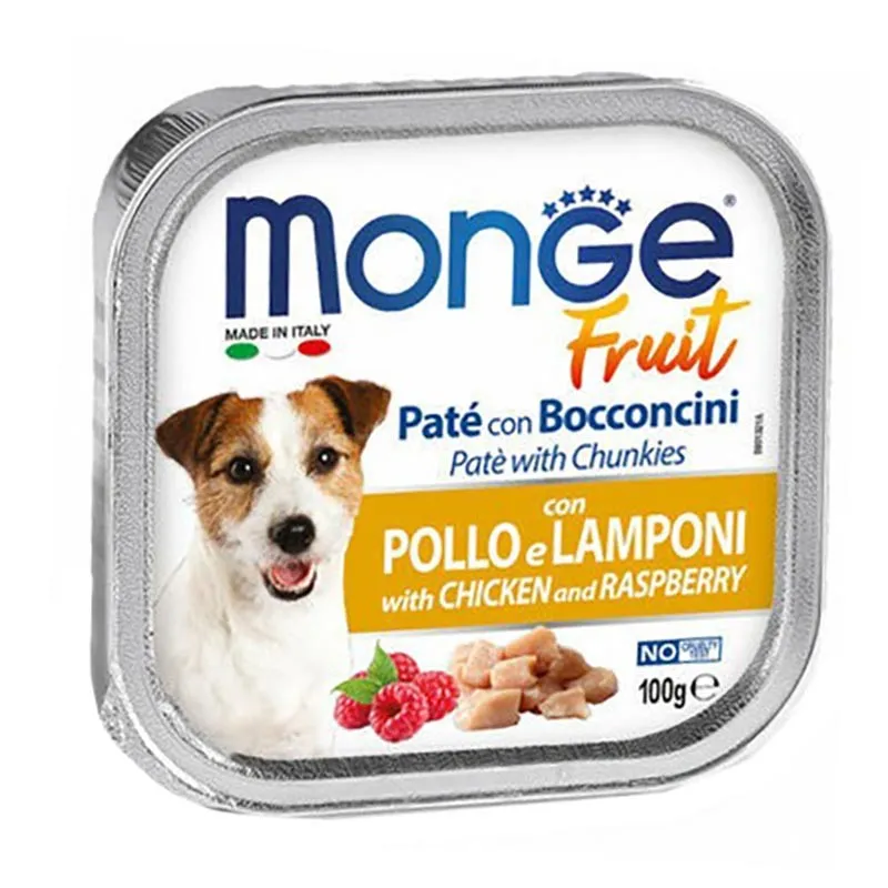 Monge Vom Adult Wet Dog Food With Chicken &amp; Raspberry Flavor