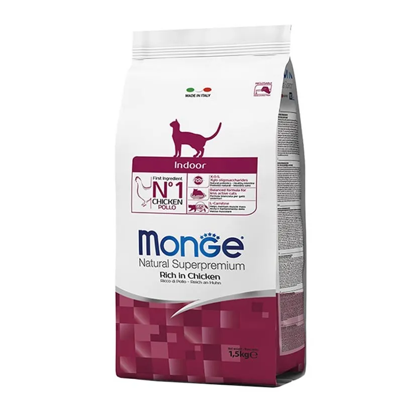  Monge Indoor Adult Dry Cat Food With Rice &amp; Chicken Flavor