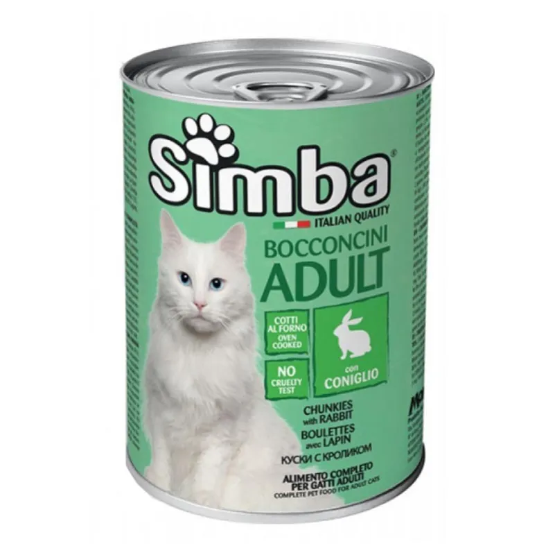 Simba Chunks Canned Adult Wet Cat Food With Rabbit Flavor