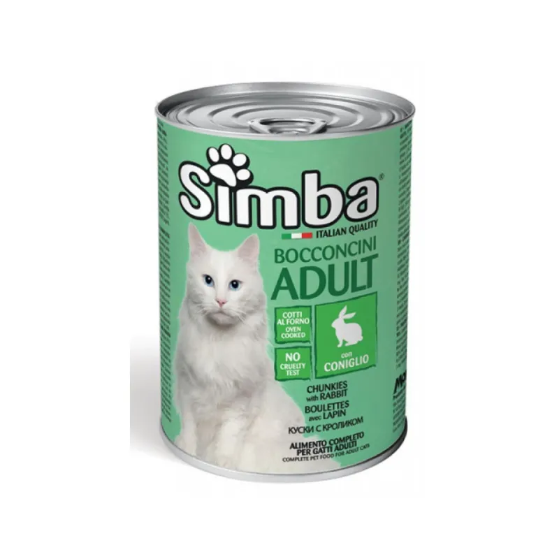 Simba Chunks Canned Adult Wet Cat Food With Rabbit Flavor