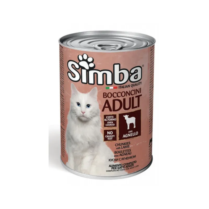 Simba Chunks Canned Adult Wet Cat Food With Lamb Flavor