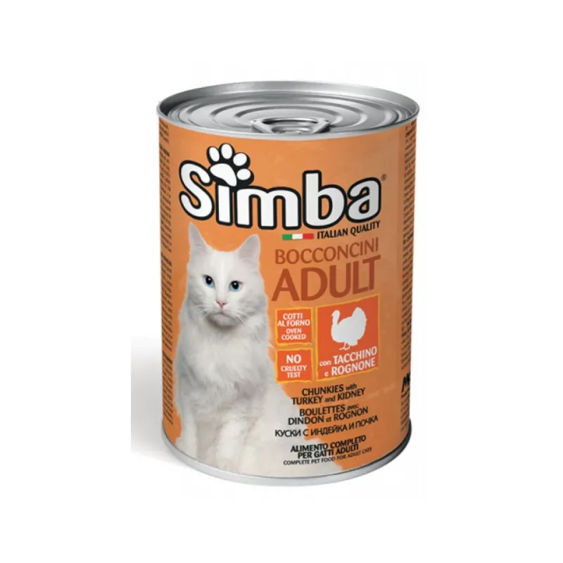 Simba Chunks Canned Adult Wet Cat Food With Turkey &amp; Kidney Flavor