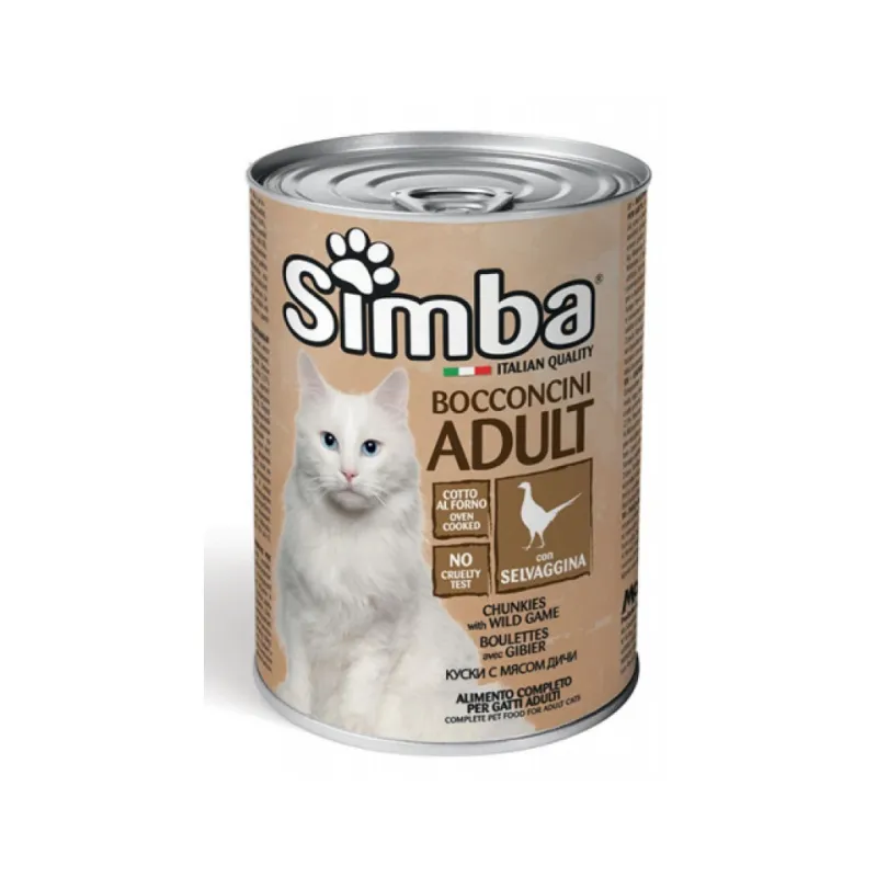 Simba Chunks Canned Adult Wet Cat Food With Wild Game Flavor