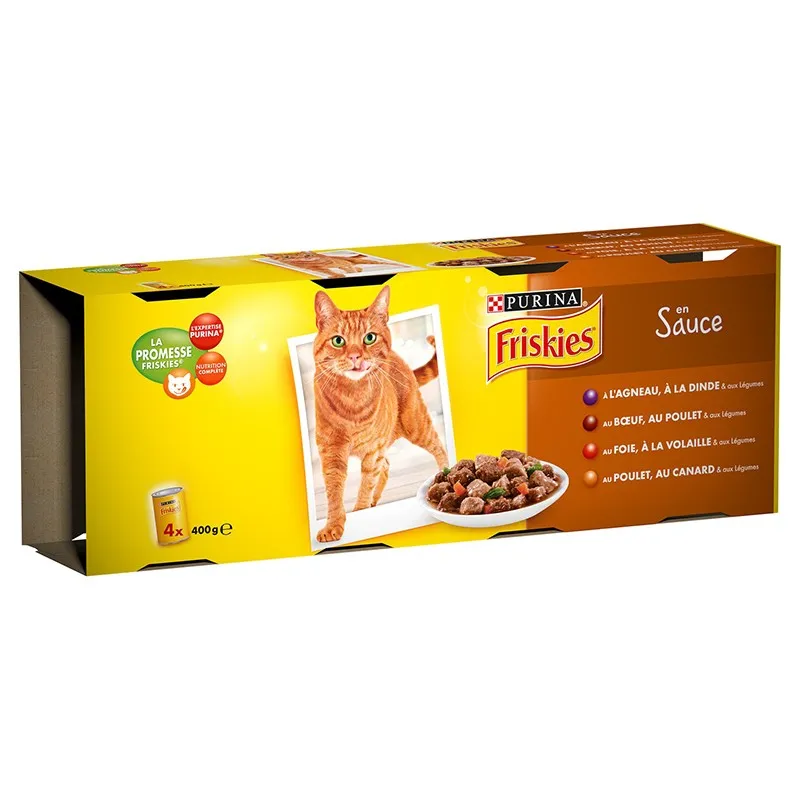 C Friskies Adult Protein & Vegtables In Cereals 4x400gr 