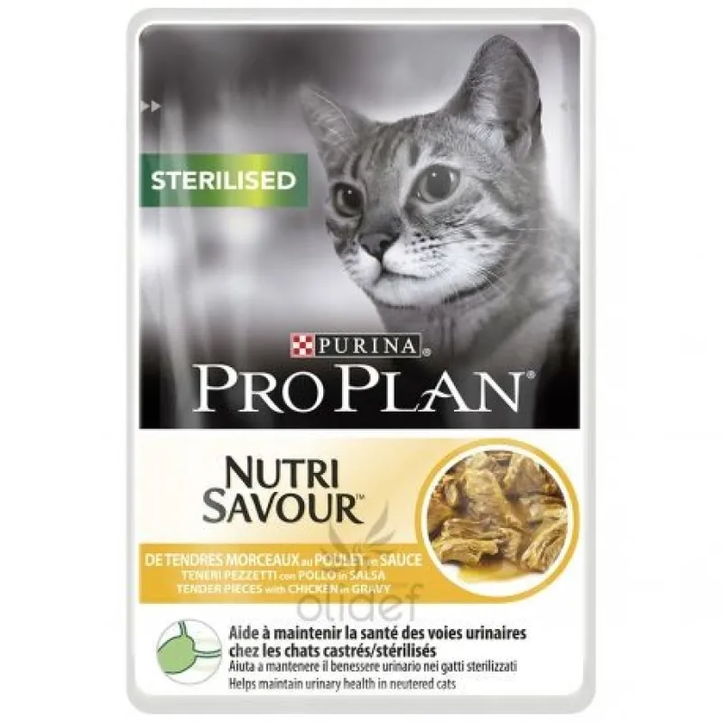 Proplan Chunks Pouch For Nutri Savour Sterilised Adult Wet Cat Food With Chicken