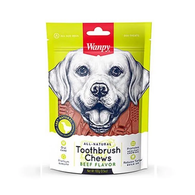 Wanpy Toothbrush Chews Dog Treat With Beef Flavor