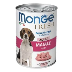  Monge Chunks Adult Wet Dog Food With Pork Flavor 