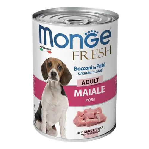  Monge Chunks Adult Wet Dog Food With Pork Flavor 