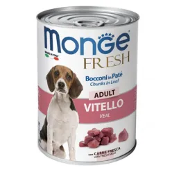 Monge Chunks Adult Wet Dog Food With Veal Flavor