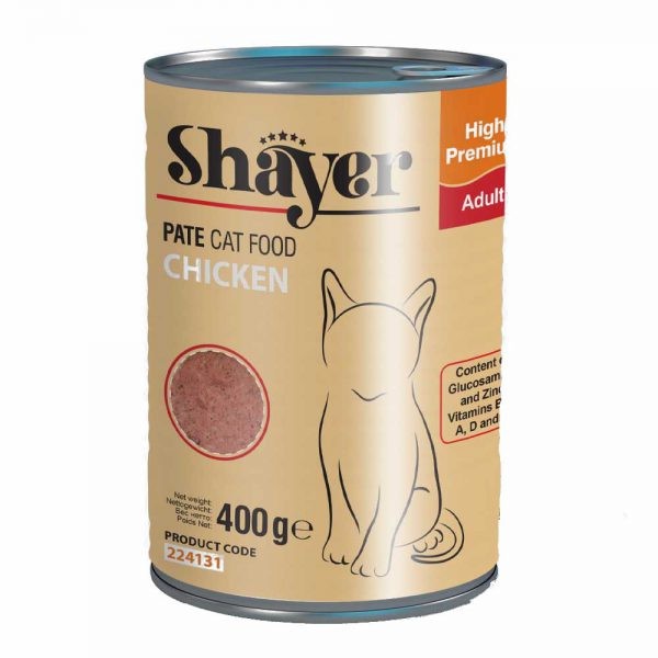 Shayer Pate Canned Adult Wet Cat Food With Chicken Flavor