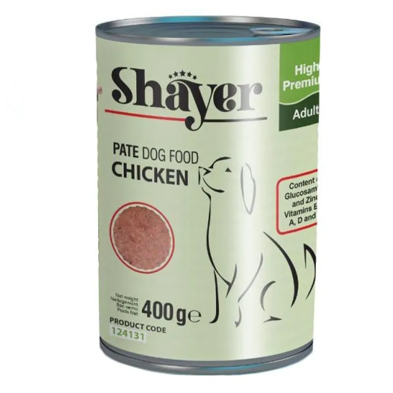 Shayer Pate Canned Adult Wet Dog Food With Chicken Flavor