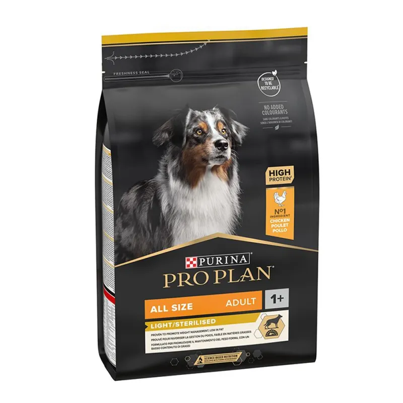 Proplan Light Weiget &amp; Sterilised Adult Dry Dog Food With Chicken