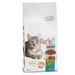 Reflex Multi-Color Adult Dry Cat Food With Chicken Flavor