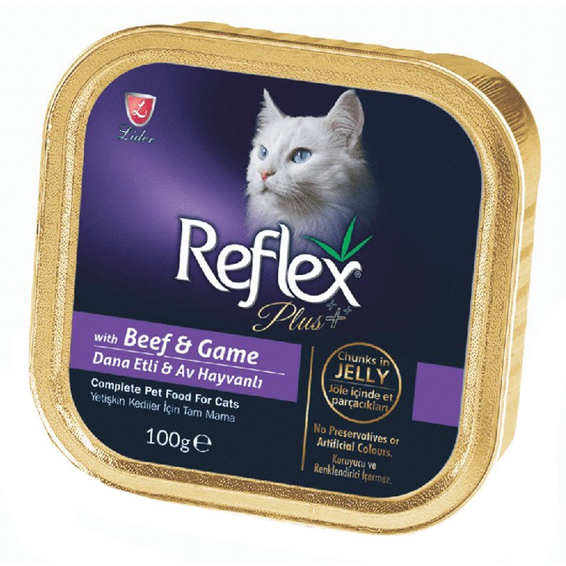 Reflex Plus Vom Adult Wet Cat Food With Beef &amp; Game In Jelly