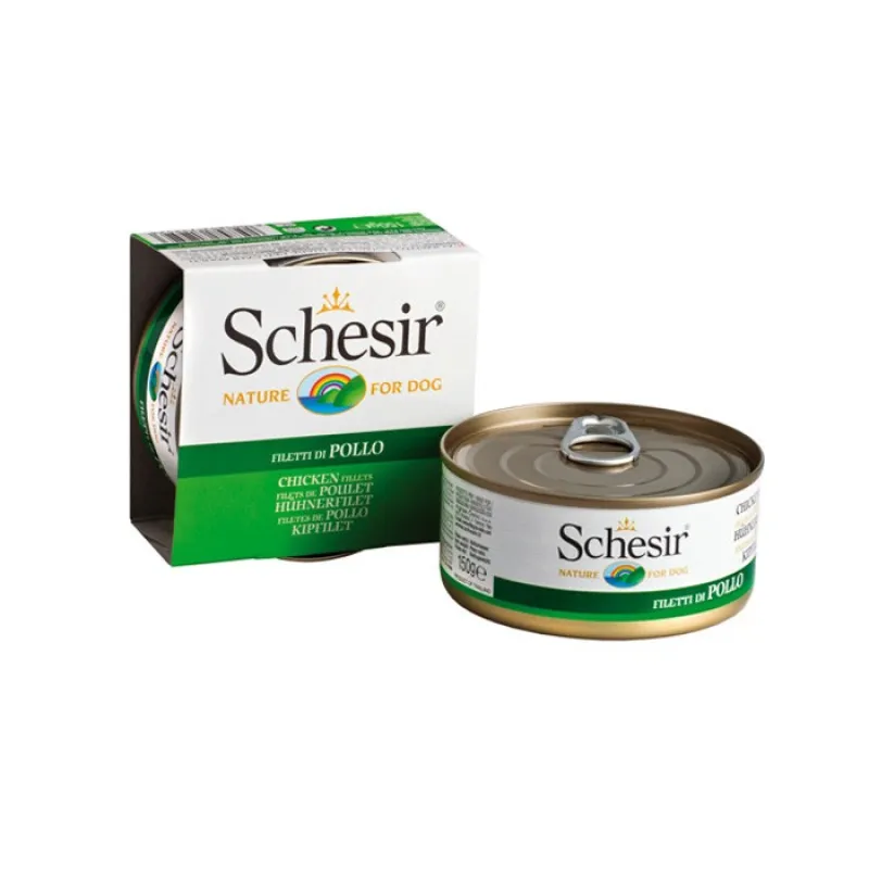  Schesir Canned Adult Wet Dog Food With Chicken Fillets Flavor