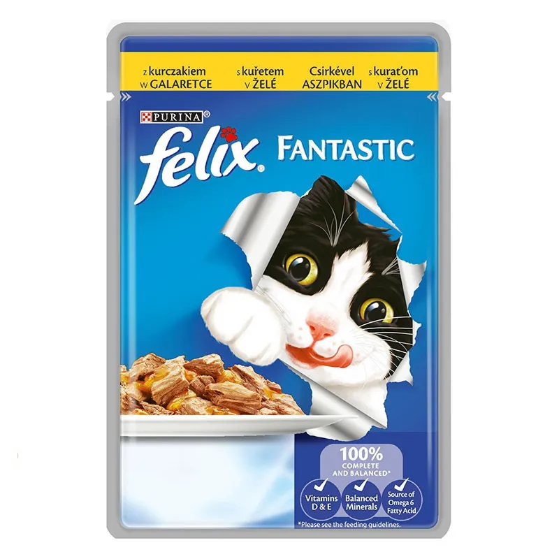 Felix Pouch Jelly Adult Chicken 100 Gr