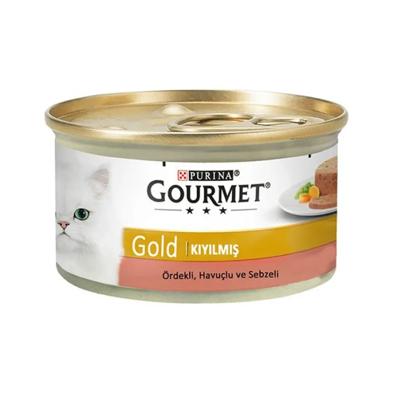 Gourmet Gold Canned Adult Wet Cat Food With Duck &amp; Carrot &amp; Spinach Flavor