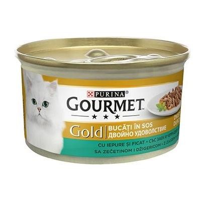 Gourmet Gold Canned Adult Cat Food With Rabbit &amp; Liver Flavor In Gravy 