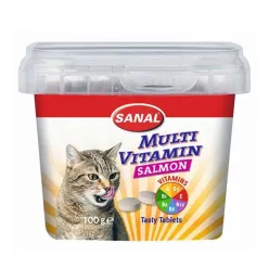 Sanal Cat Multi Vitamin Tablets With Salmon Fish Flavor