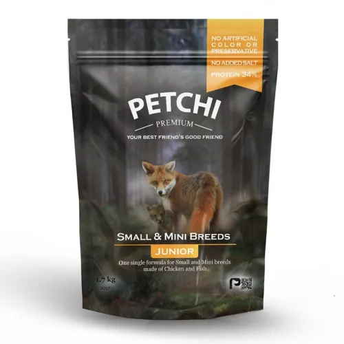 Petchi Small &amp; Mini Breed Junior Dry Dog Food With Chicken &amp; Fish